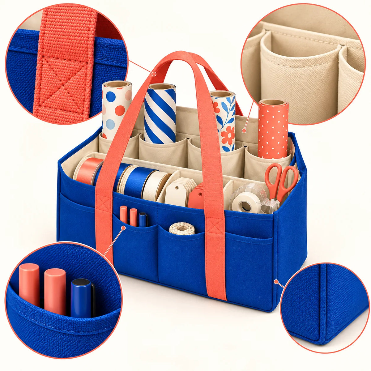 Wrapping Tool Storage Tote — detail