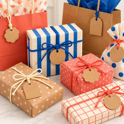 Kraft Gift Tag Set — in use