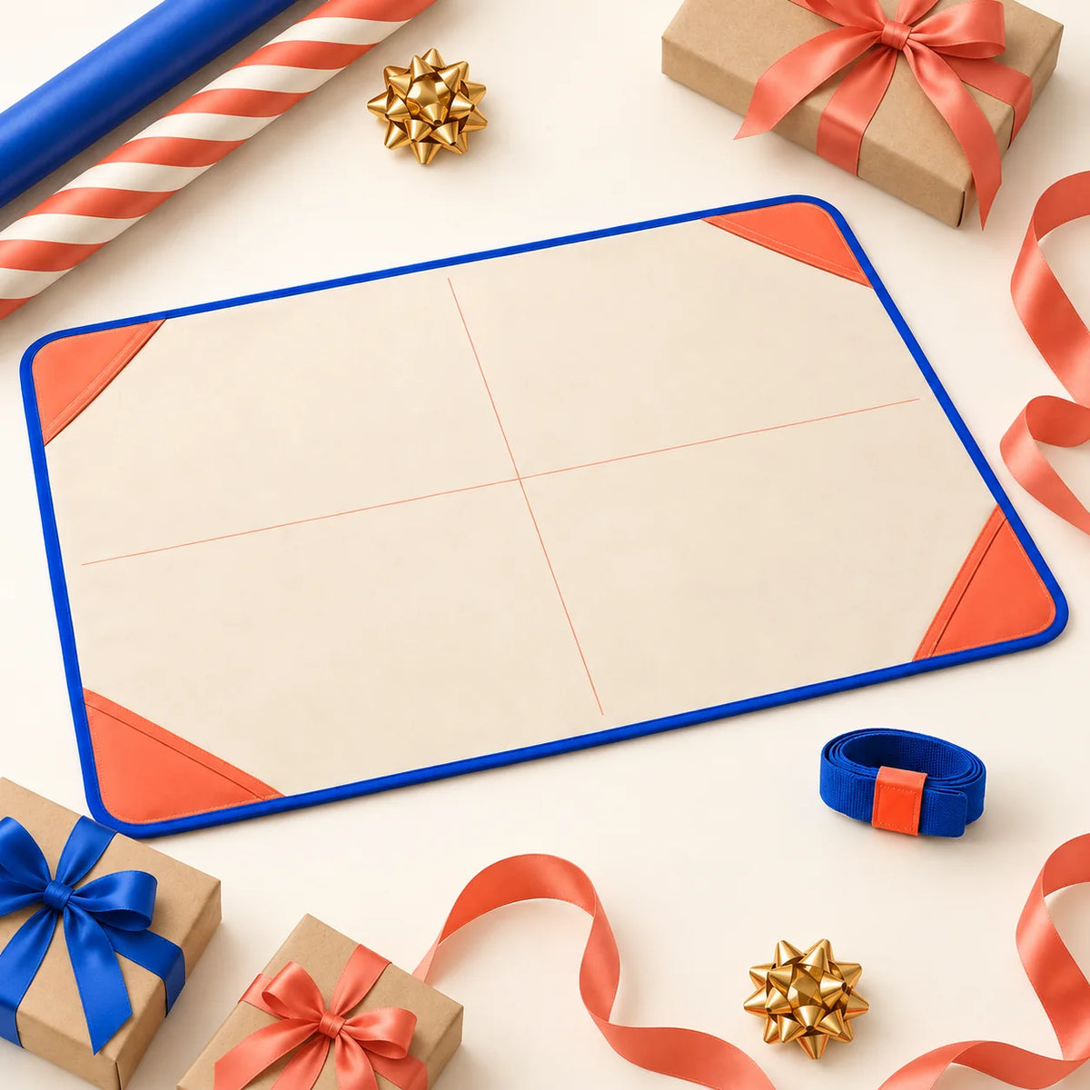 Roll-Up Gift Wrapping Mat — package contents