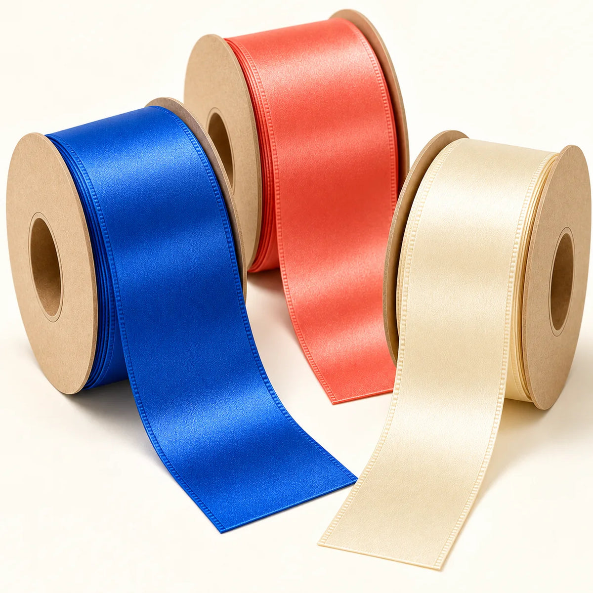 Satin Ribbon Spool Trio — detail