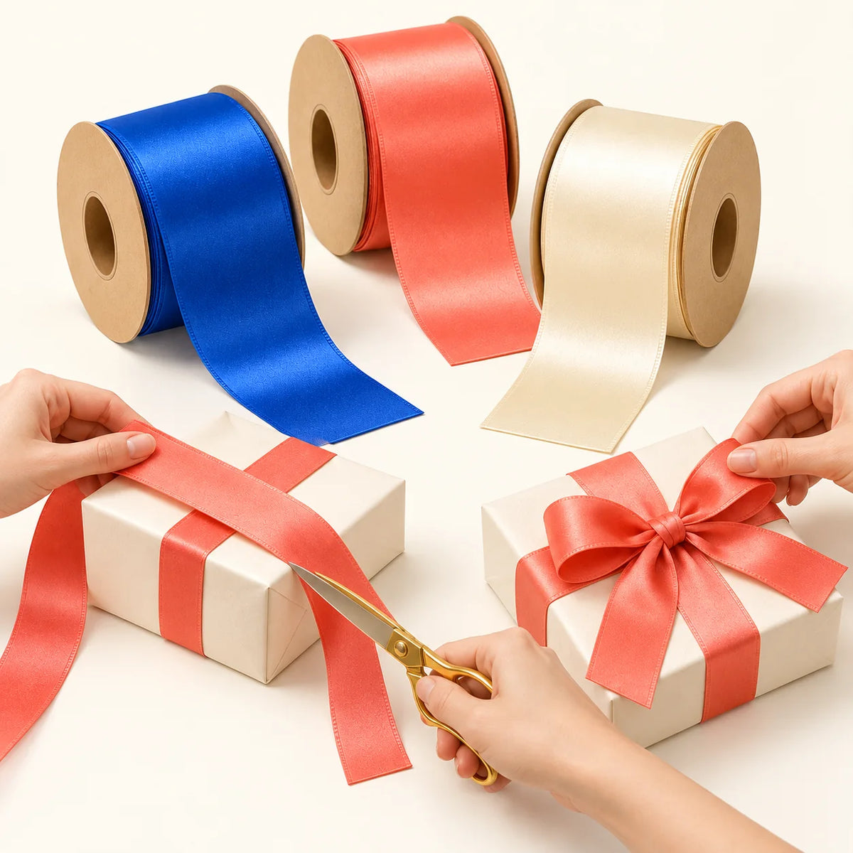 Satin Ribbon Spool Trio — function