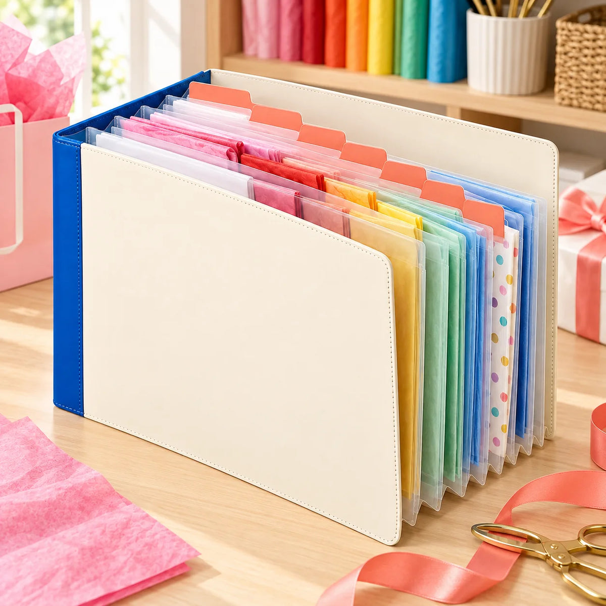 Tissue Paper Organizer Folder — in use